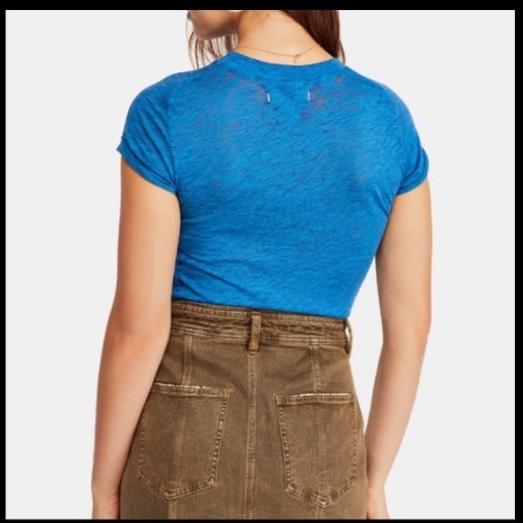 Free People Night Sky Crew Neck Tee Bora Bora - Picture 2 of 2